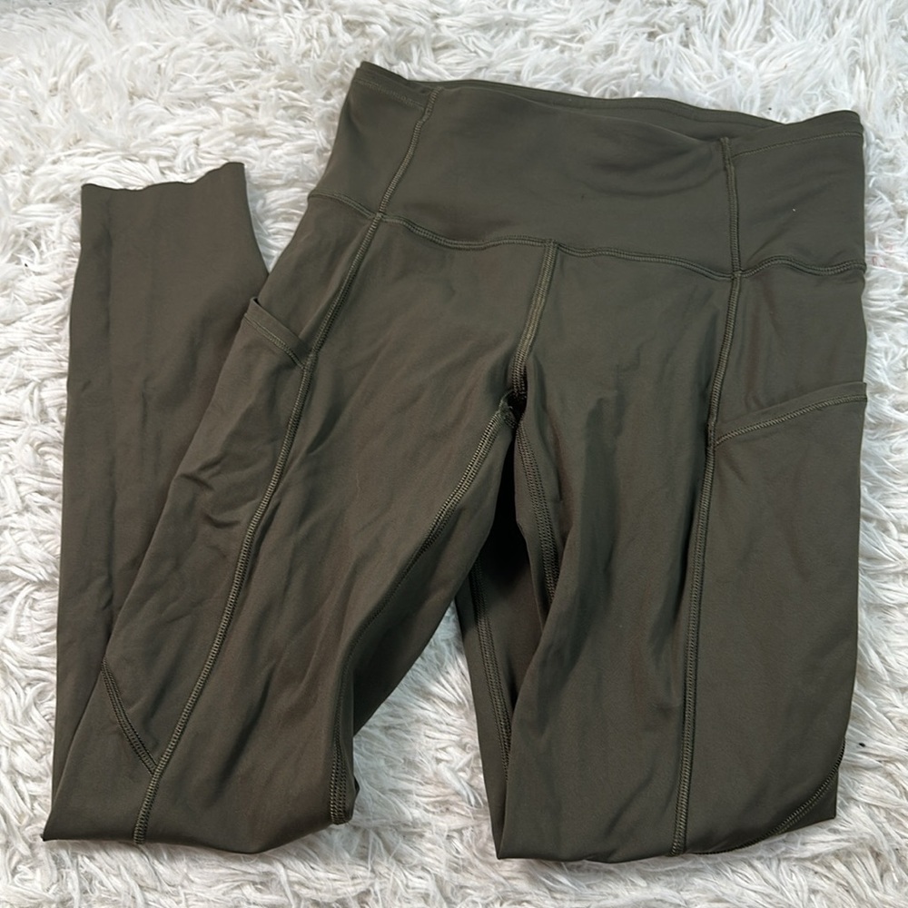 Lululemon Fast and Free Tight II 25" *Non-Reflective Nulux Dark Olive